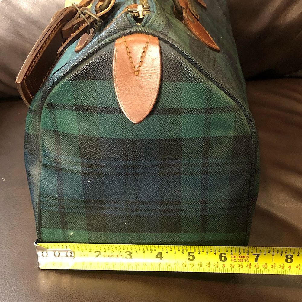RALPH LAUREN Black Watch Plaid Boston Weekend Travel Duffle Doctor Bag Speedy 30 - Picture 13 of 17